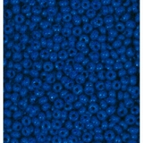 Glazen kraaltjes/borduurkraaltjes/rocailles, 3,5 mm, 100 gram, opaak, blauw