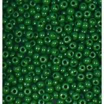 Glazen kraaltjes/borduurkraaltjes/rocailles, 3,5 mm, 100 gram, opaak, groen