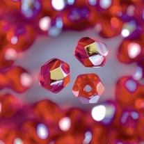 Glazen kralen/facetkralen, 4 mm, 100 stuks, rood