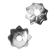 Kralenkapjes, 4 mm, 50 st, zilverkleurig