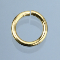 Aanbuigoogjes/knijpringetjes, rond, 50 stuks, 6mm goudkleurig 