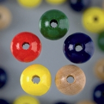 Houten kralen, rond, 4 mm, 150 stuks, assortiment