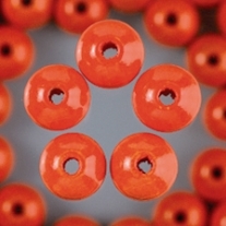 Houten kralen, rond, 4 mm, 135 stuks, oranje
