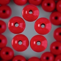 Houten kralen, rond, 4 mm, 135 stuks, rood