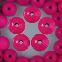 Houten kralen, rond, 4 mm, 150 stuks, felroze