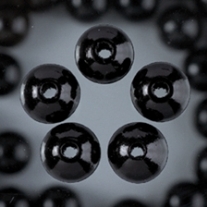 Houten kralen, rond, 4 mm, 150 stuks, zwart