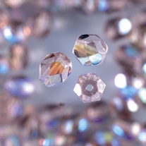 Glazen kralen/facetkralen, 6 mm, 50 stuks, lila