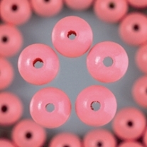 Houten kralen, rond, 6 mm, 105 stuks, roze