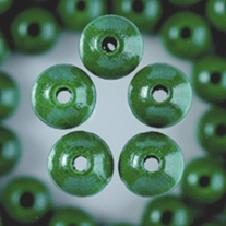Houten kralen, rond, 6 mm, 125 stuks, groen