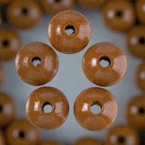 Houten kralen, rond, 6 mm, 110 stuks, lichtbruin