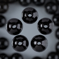Houten kralen, rond, 8 mm, 80 stuks, zwart