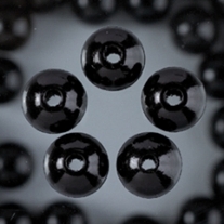 Houten kralen, rond, 10 mm, 50 stuks, zwart