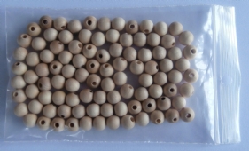Blank houten kralen, rond, 8 mm, 100 stuks