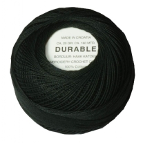 Durable borduurkatoen/haakkatoen, 20 gram, zwart