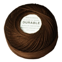 Durable borduurkatoen/haakkatoen, 20 gram, bruin
