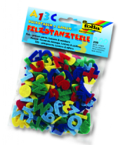 Vilten cijfers en letters, hoogte 25 mm, 200 stuks