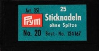 Prym borduurnaalden zonder punt 25st.nr.20