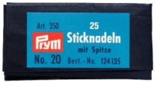 Prym borduurnaalden met punt 25st nr.20