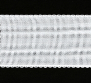 Katoenen aidaband, 75 mm, 10 meter, wit