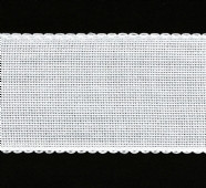 Katoenen aidaband, 75 mm, 10 meter, wit