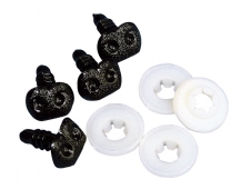 Zwarte dierenneuzen 10 stuks 12 mm