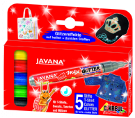 Javana textielstiften assortiment glitter 5st