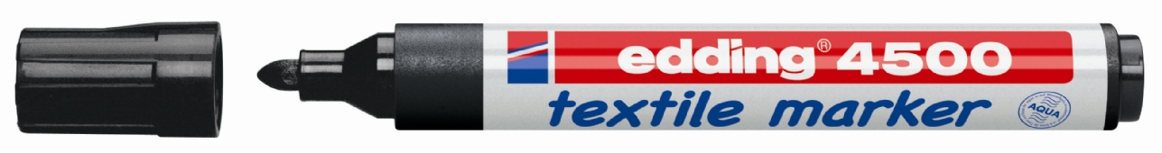 Edding 4500 textielstift 2 mm zwart