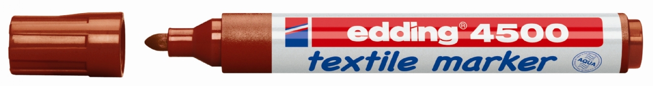 Edding 4500 textielstift 2 mm bruin