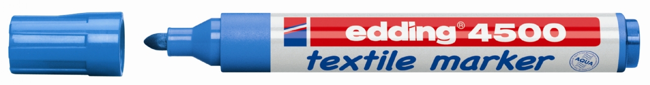 Edding 4500 textielstift 2 mm lichtblauw