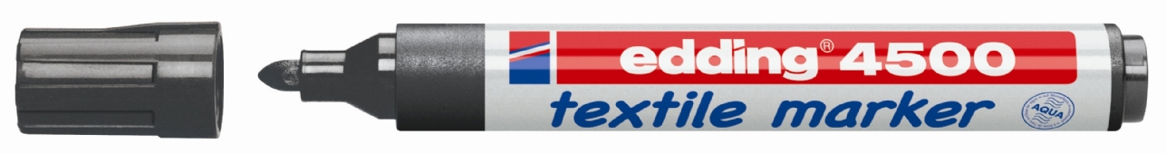 Edding 4500 textielstift 2 mm grijs