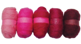 Bhedawol/schapenwol, 5x25gr, rozetinten