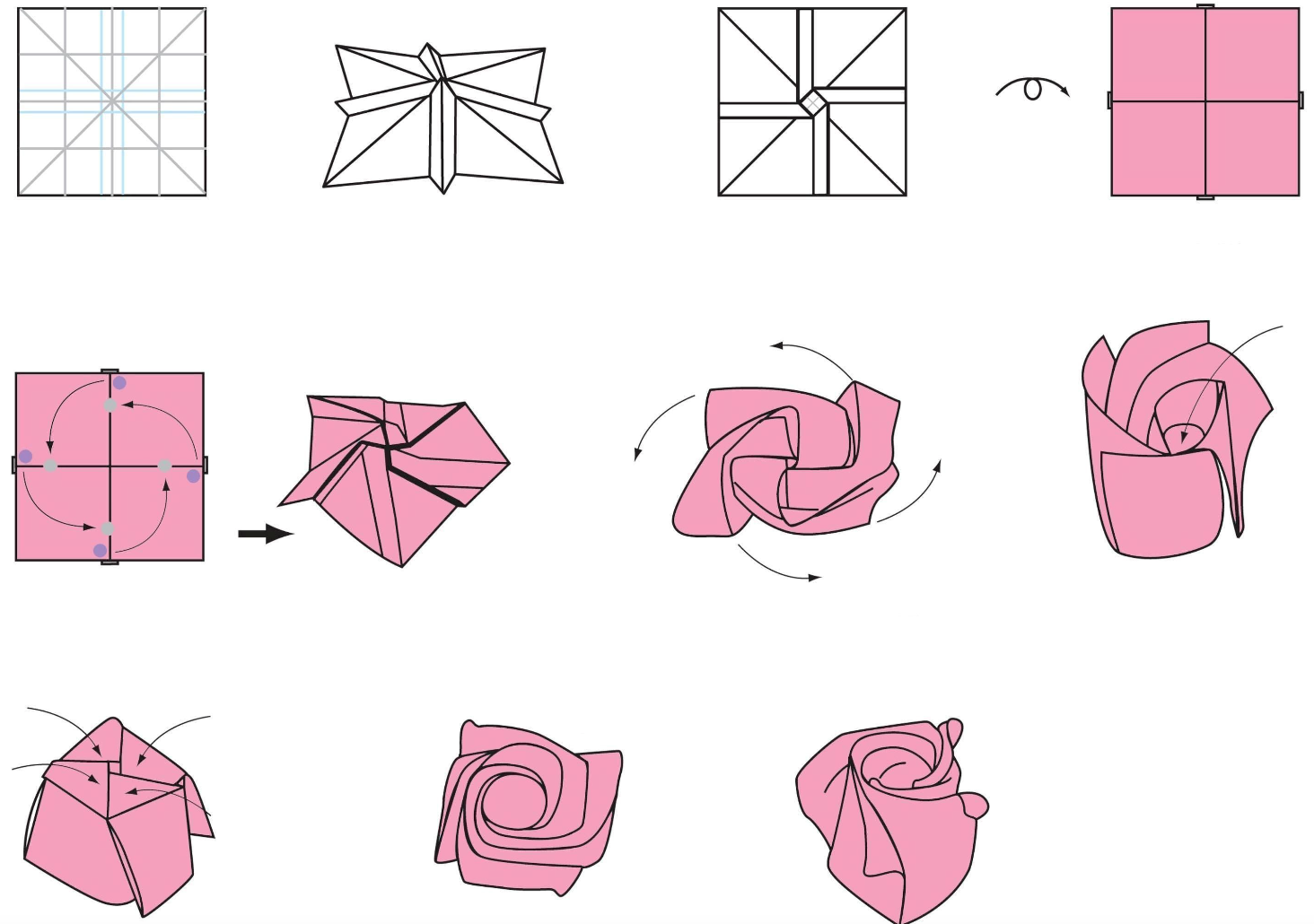 Origami_roos_vouwen_ltc_leiden