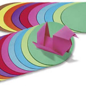 Vouwblaadjes rond 18 cm assorti 500 vel