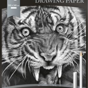 Tekenpapier, 120 g, 24.5x34.5cm, 20 vel, zwart