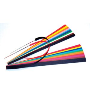 Vlechtstroken 1,5cm. 200 stuks assorti