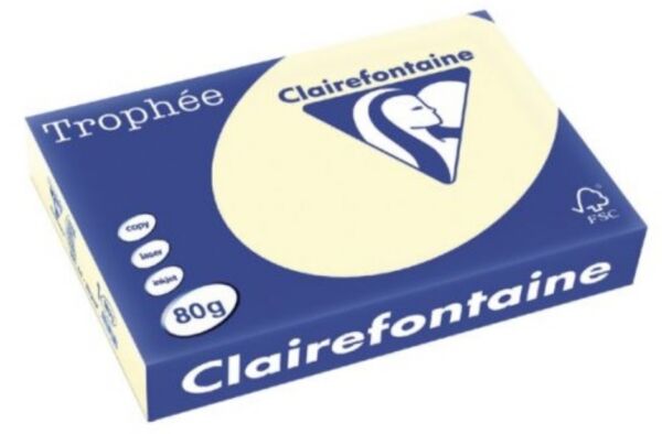 Clairfontaine teken-/offsetpapier 80gr A4 500vel creme