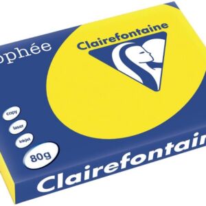 Clairfontaine teken-/offsetpapier 80gr A4 500vel zonnegeel