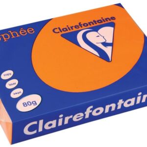 Clairfontaine teken-/offsetpapier 80gr A4 500vel feloranje