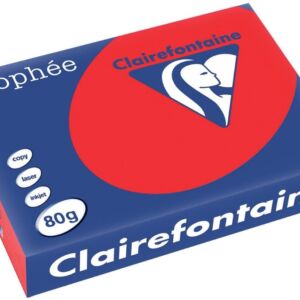 Clairfontaine teken-/offsetpapier 80gr A4 500vel koraalrood