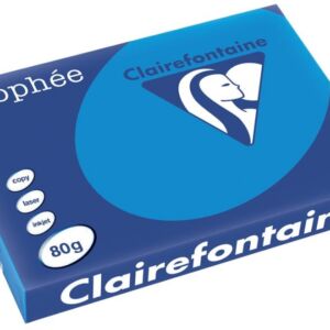 Clairfontaine trophee 80gr A4 500v caribbean blue