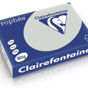 Clairfontaine teken-/offsetpapier 80gr A4 500vel staalgrijs
