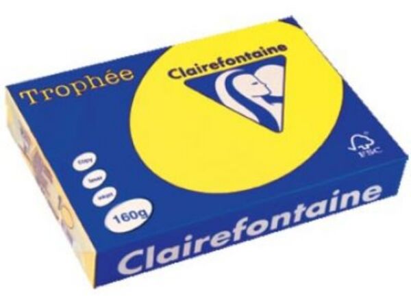 Clairfontaine teken-/offsetpapier 160gr A4 250vel zonnegeel
