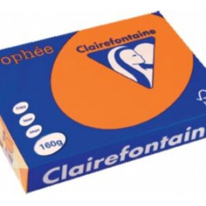 Clairfontaine teken-/offsetkarton 160gr A4 250vel feloranje