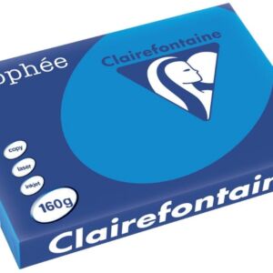 Clairfontaine teken-/offsetkarton 160gr A4 250vel caraibenblauw