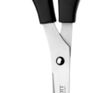 RVS schaar, 21 cm, grootoog, kunststof handgrepen, zwart