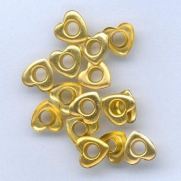 OP=OP Nestelringen/eyelets hart 10mm 15st goud