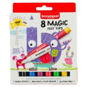 Bruynzeel Kids tover/magic viltstiften assortiment 8 st