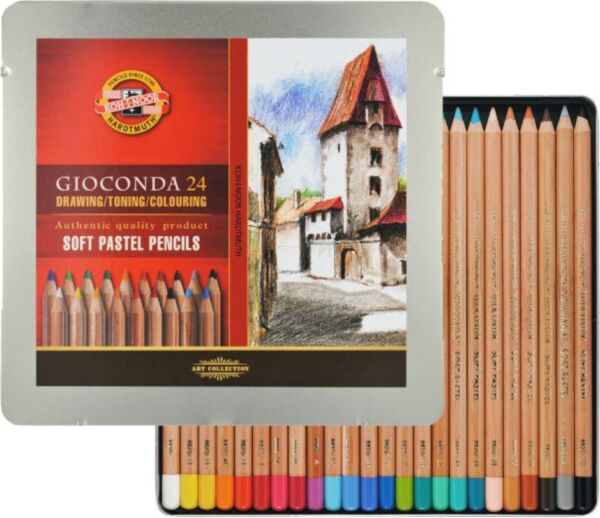 Koh-I-Noor Gioconda Soft pastelpotloden, assortiment 24 stuks