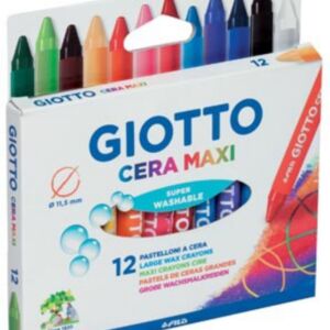 Giotto cera maxi waskrijt, assortiment 12 st