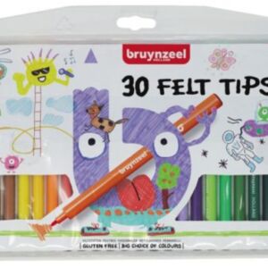 Bruynzeel Kids viltstiften, fijne punt, assortiment 30 st